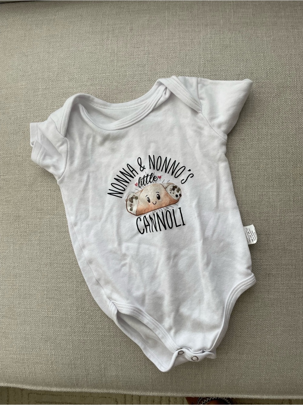 Baby onsie nonna and nonnos little canolli